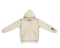 Middle Lane New York Contrast Stitch Hoodie Grey/Black