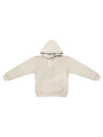 Middle Lane New York Contrast Stitch Hoodie Grey/Pink