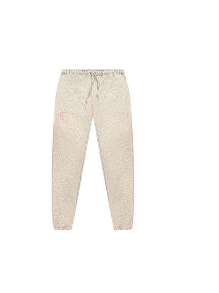 Middle Lane New York Contrast Stitch Sweatpants Grey/Pink